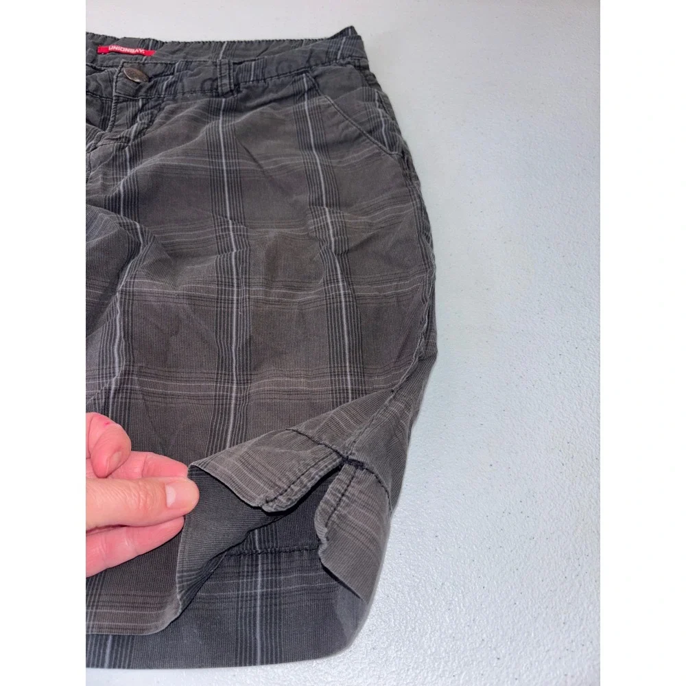 VINTAGE UNIONBAY Womens Shorts 90s Y2K Long Skater Grey Plaid Grunge Juniors‎ 7